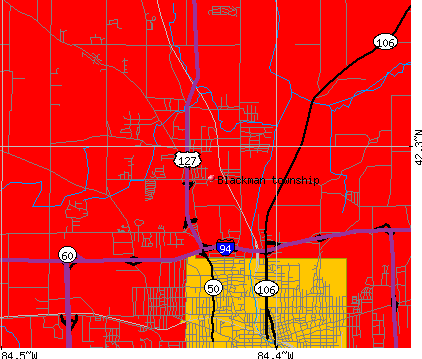 Blackman township, MI map