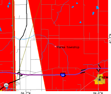 Parma township, MI map