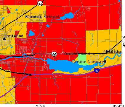 Comstock township, MI map
