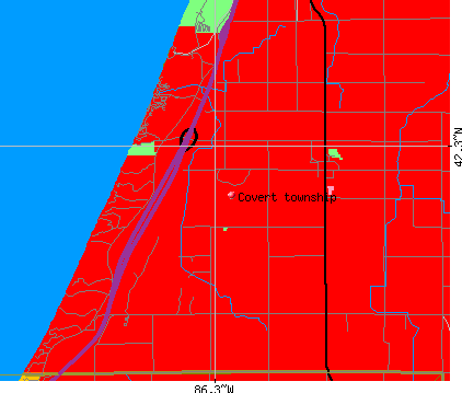 Covert township, MI map