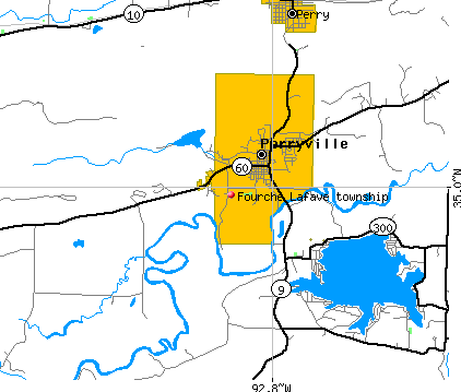 Fourche Lafave township, AR map
