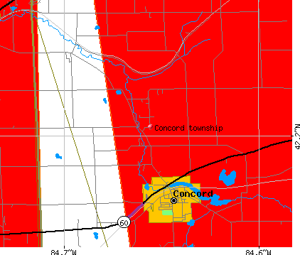 Concord township, MI map