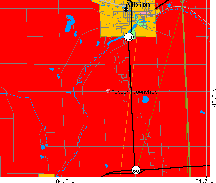Albion township, MI map