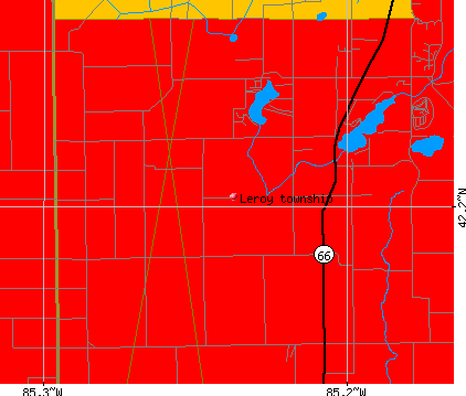 Leroy township, MI map