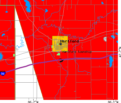 Hartford township, MI map