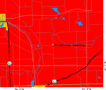 Bridgewater township, MI map