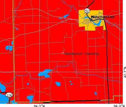 Manchester township, MI map