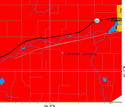 Clarendon township, MI map