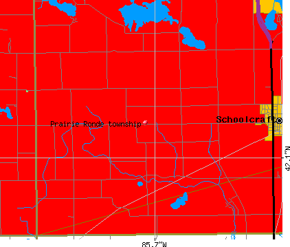 Prairie Ronde township, MI map