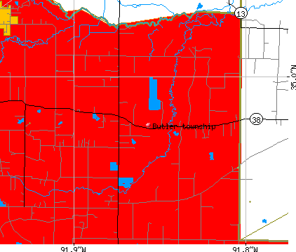 Butler township, AR map