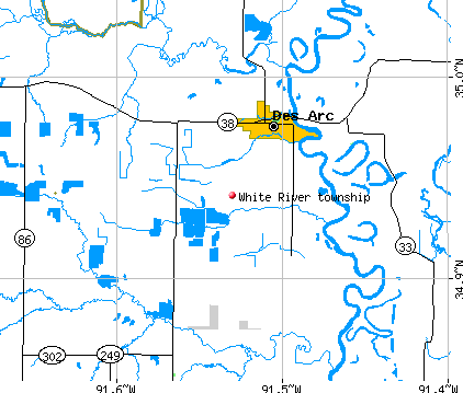 White River township, AR map