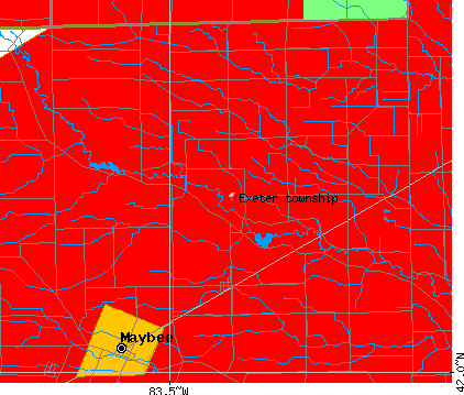 Exeter township, MI map