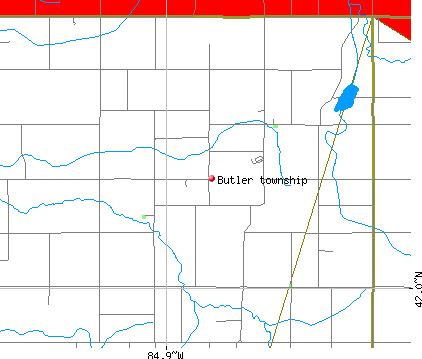 Butler township, MI map