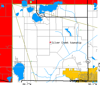 Silver Creek township, MI map