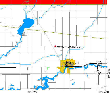 Mendon township, MI map