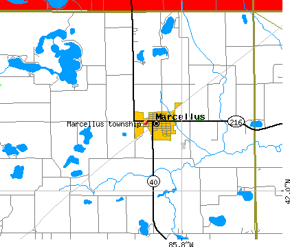 Marcellus township, MI map