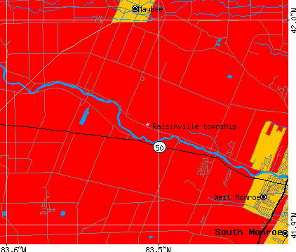 Raisinville township, MI map