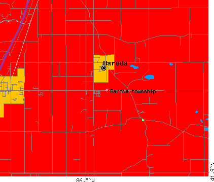 Baroda township, MI map