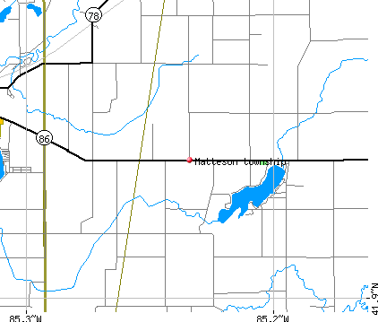 Matteson township, MI map