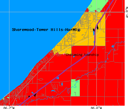 Chikaming township, MI map