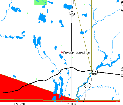 Porter township, MI map