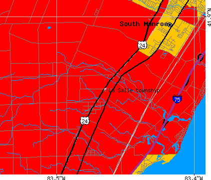 La Salle township, MI map