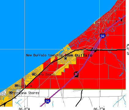 New Buffalo township, MI map