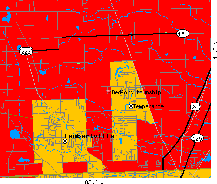 Bedford township, MI map