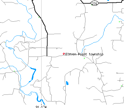 Eleven Point township, AR map