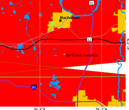 Bertrand township, MI map