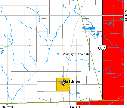 Wright township, MI map