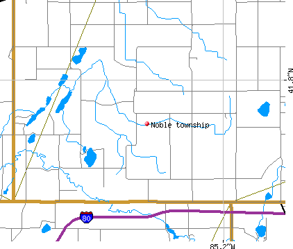 Noble township, MI map