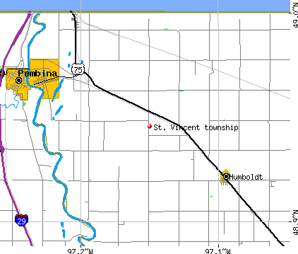 St. Vincent township, MN map