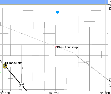 Clow township, MN map