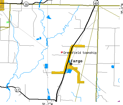 Greenfield township, AR map