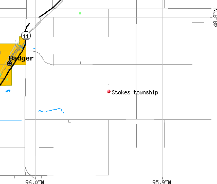 Stokes township, MN map