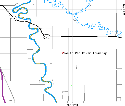 North Red River township, MN map