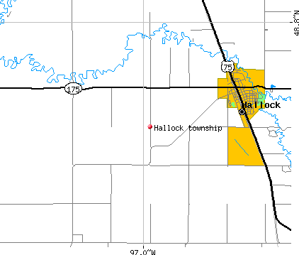 Hallock township, MN map