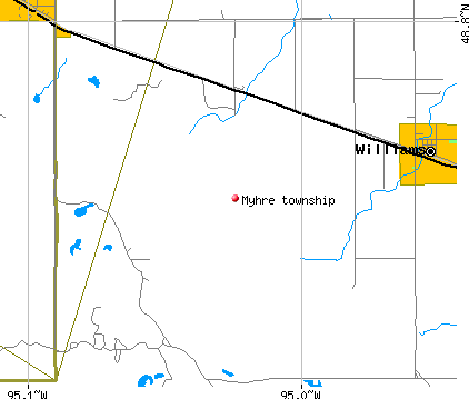 Myhre township, MN map