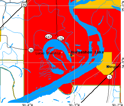 Lucas township, AR map