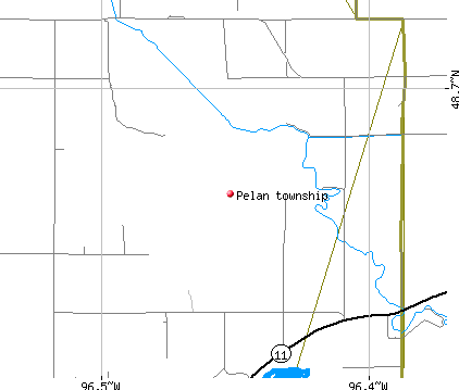 Pelan township, MN map