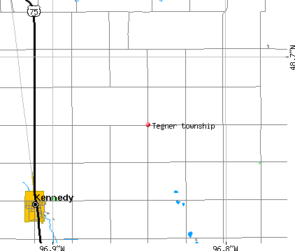 Tegner township, MN map