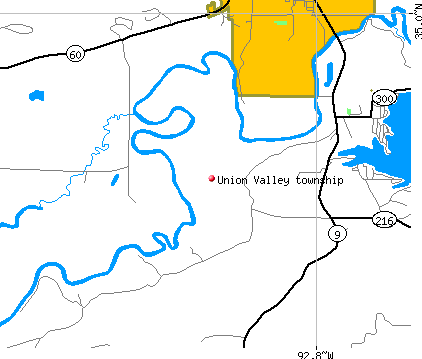 Union Valley township, AR map