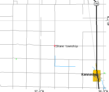 Skane township, MN map
