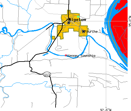 Kenney township, AR map