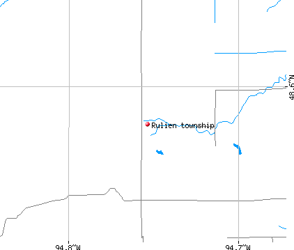 Rulien township, MN map