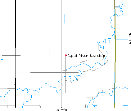 Rapid River township, MN map