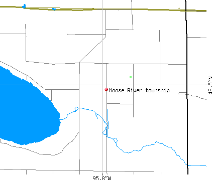 Moose River township, MN map