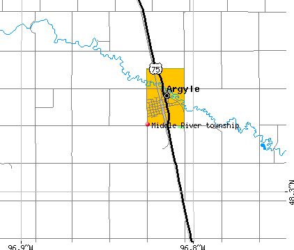 Middle River township, MN map