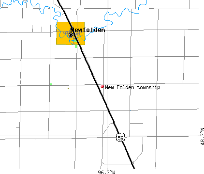 New Folden township, MN map
